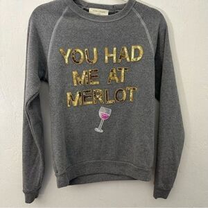 Bow and drape crew neck s